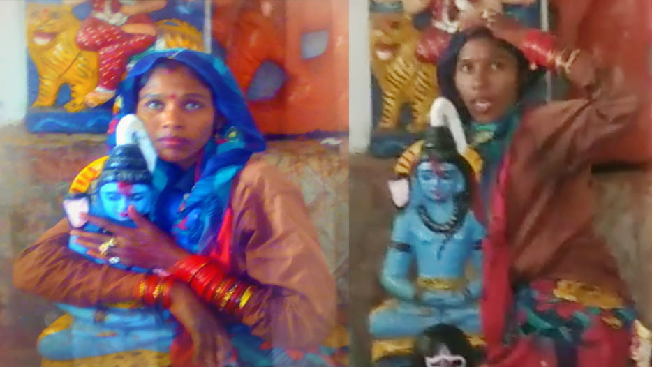 lady went in a temple and said Lord Shiva is my husband