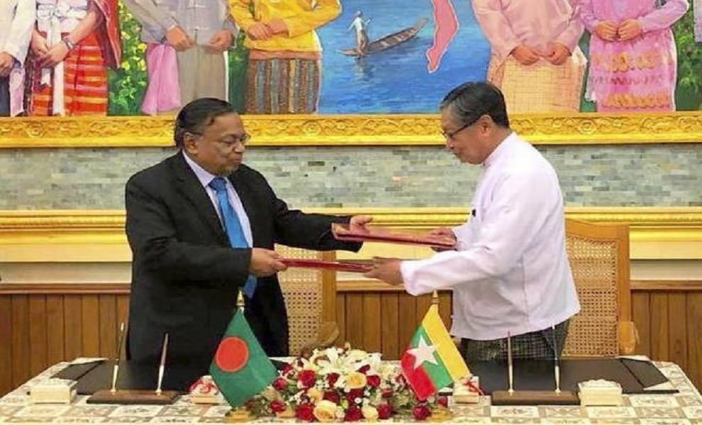 Myanmar and Bangladesh have signed an agreement on return of Rohingya Muslims issue