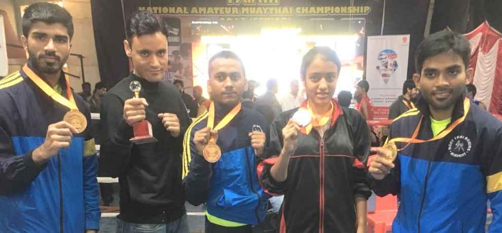 himachal players won 3 gold and 1 bronze in Muay Thai Karate Mix national championship