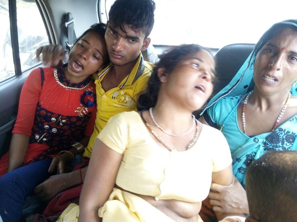 bike driver and two children died in accident in lucknow
