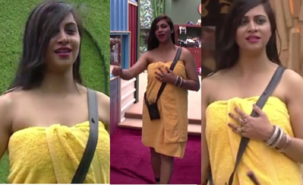 Bigg Boss 11 Contestant Arshi Khan Walks Out In Towel In House  