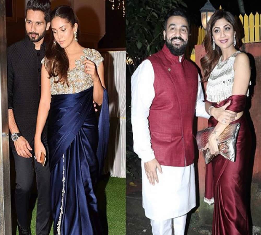 shahid kapoor wife mira rajput blue satin saree impress fans heart