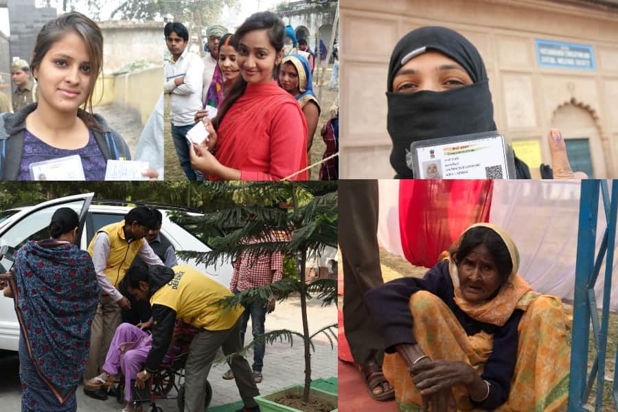 images of election in lucknow and other bureau