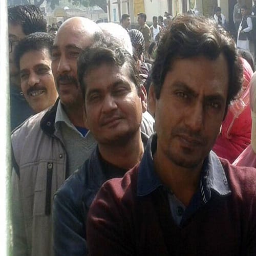 Nawazuddin Siddiqui who took a few minutes to cast votes photos