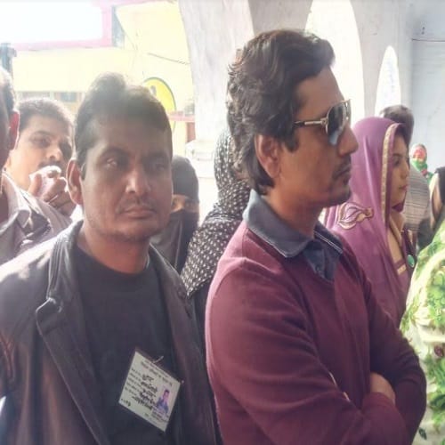 Nawazuddin Siddiqui who took a few minutes to cast votes photos