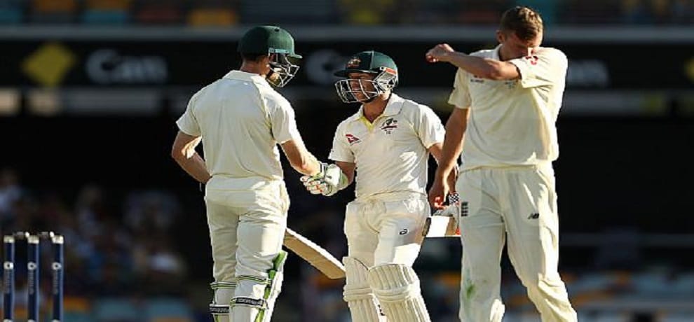 Australia require 56 runs to win first ashes test at Brisbane