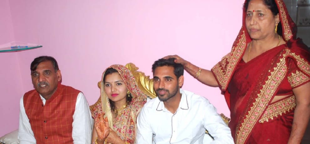 cricketer bhuvneshwar and nupur reception ceremony