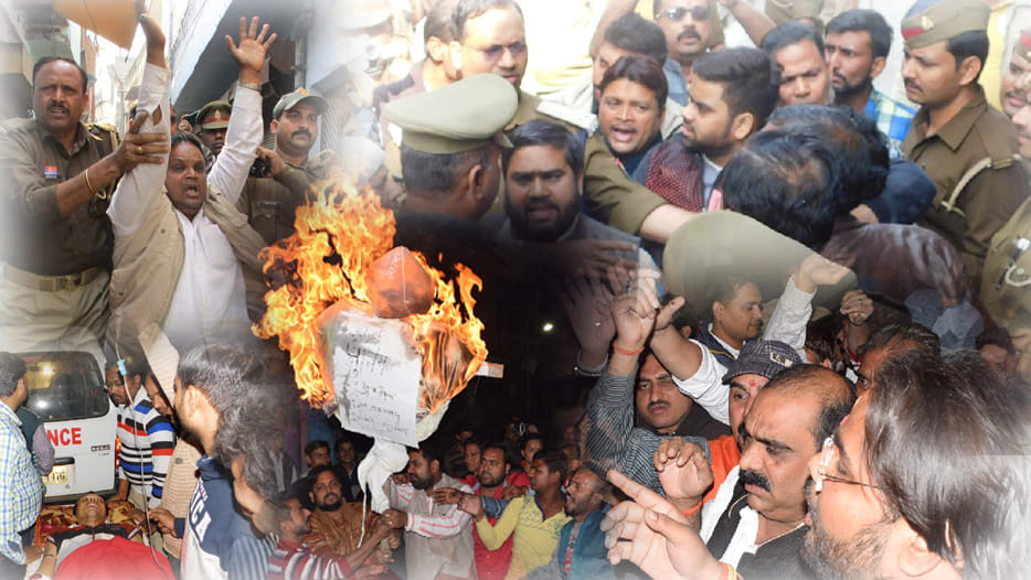 BJP and SP supporters many injured in assault and firing