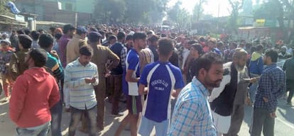 himachal Sirmour violence and traffic jam on highway after girl dead body found in gorge
