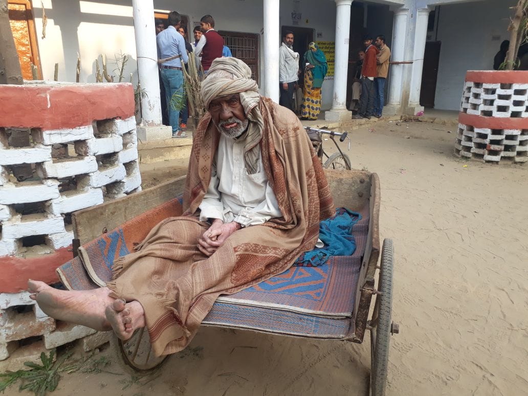 pictures of voting in municipal poll mathura and mainpuri