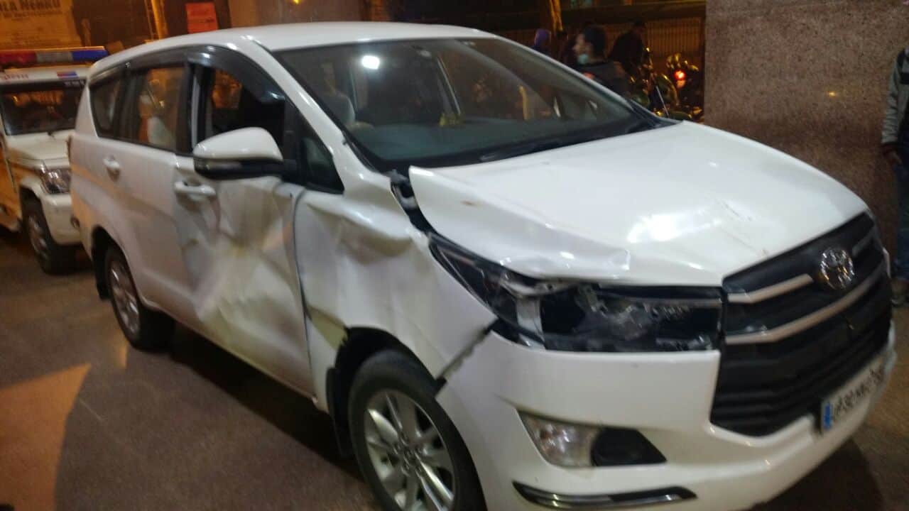 minister mohsin raza car hit the animal in sitapur