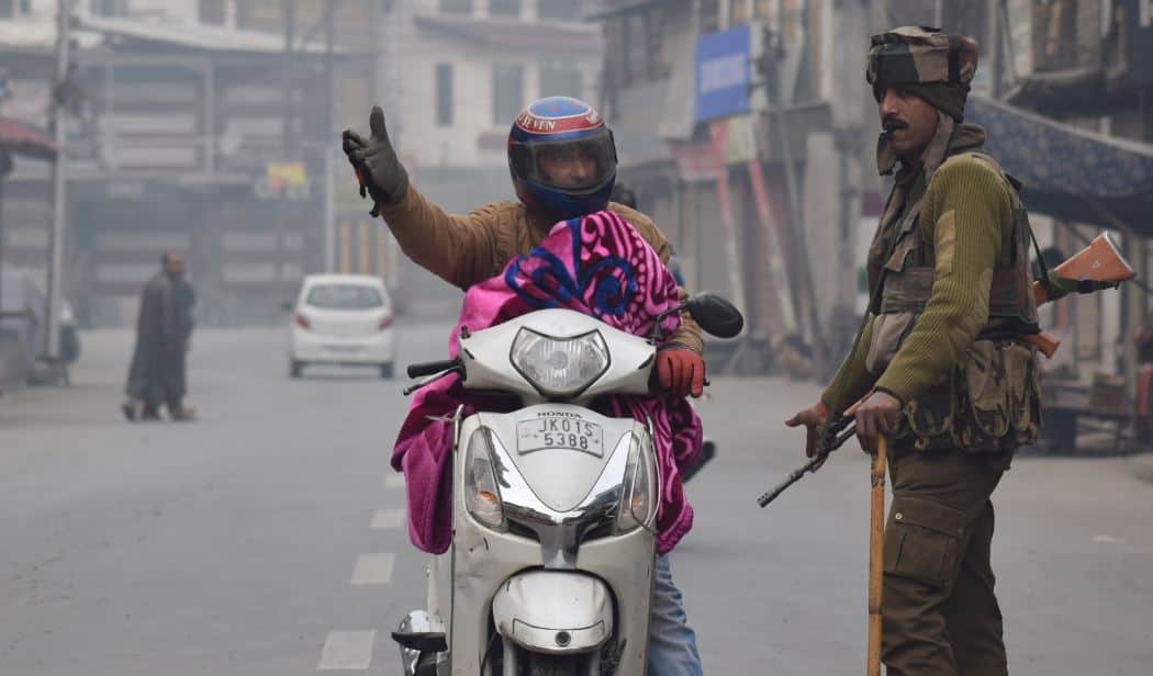 pictures of separatists's shutdown in kashmir 