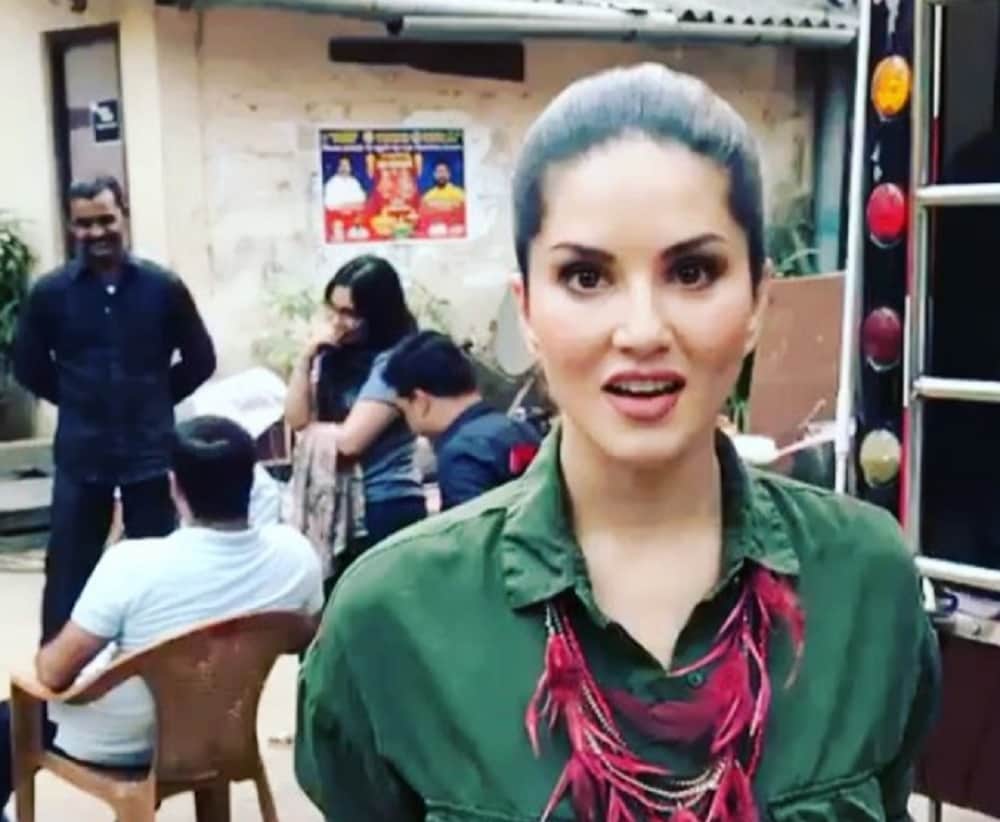Sunny Leone take revenge after being pranked by her crew member 