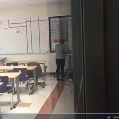 Students record teacher snorting drugs in schools classroom