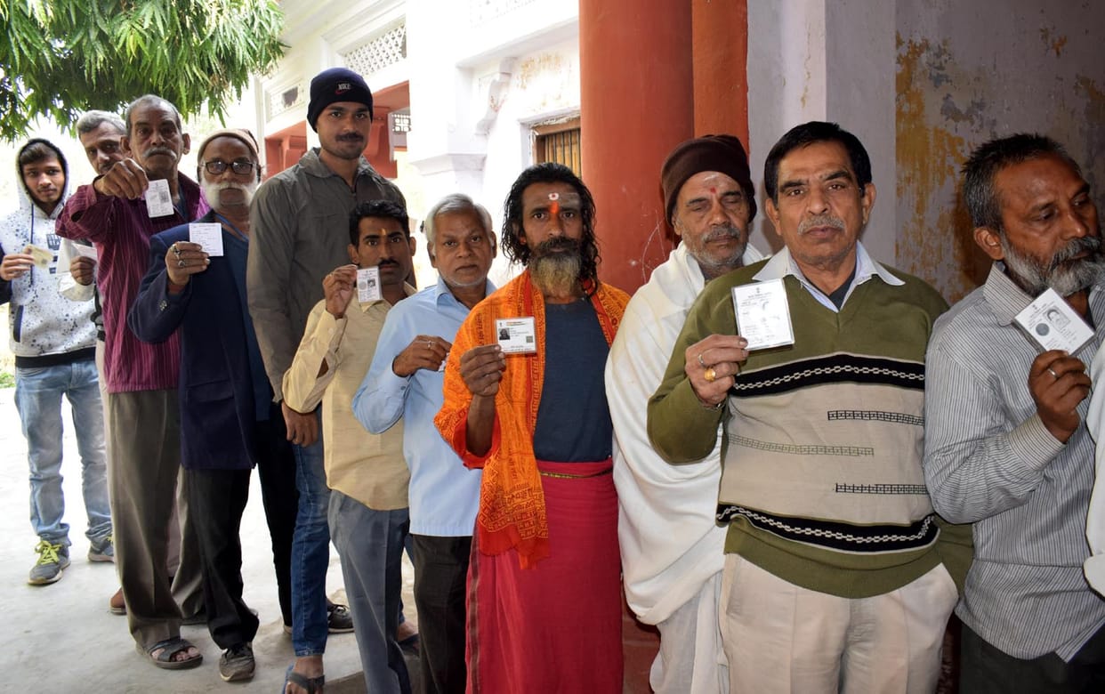 BJP call voter through  mobile  call for  nikay chunav