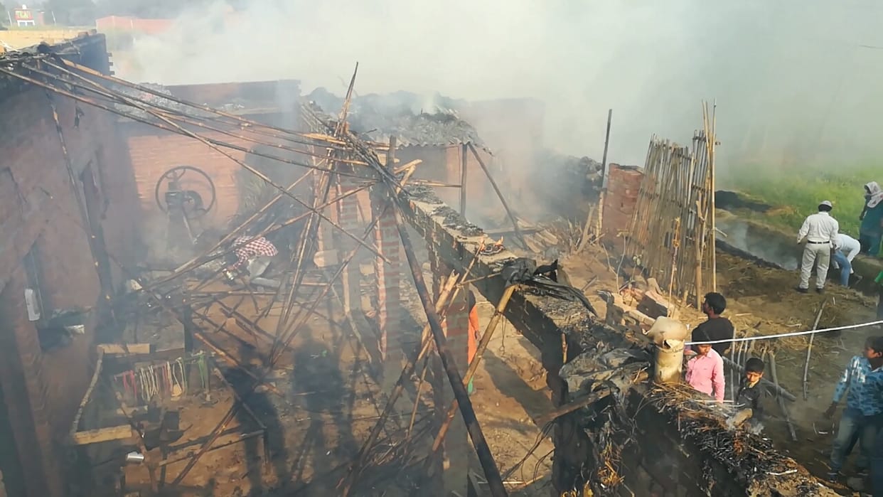 fire in farmer house