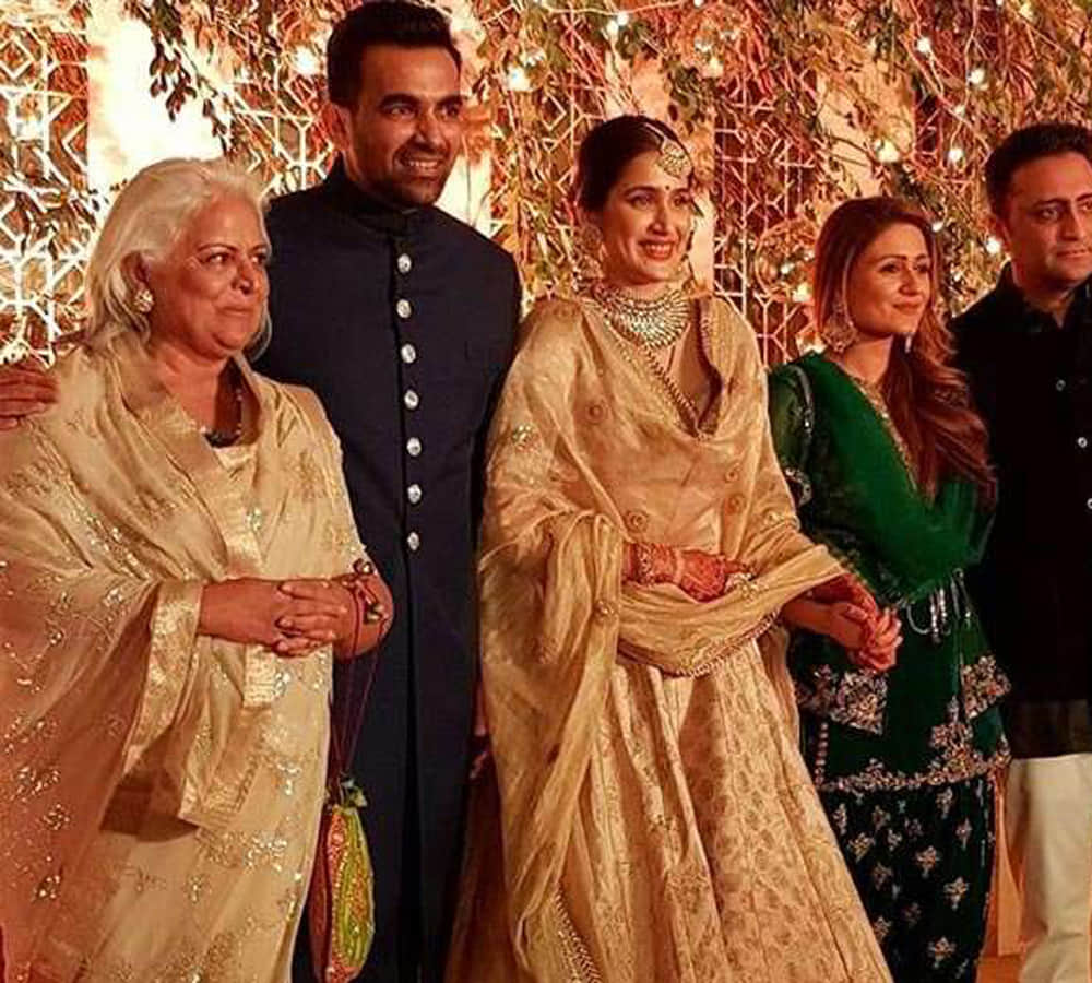 Sagarika Ghatge and Zaheer Khan final wedding reception photos viral
