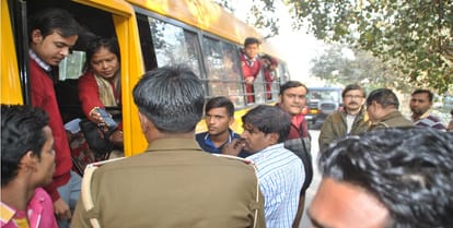 Silent students school bus attack film style beaten with sticks