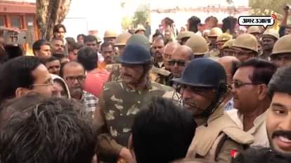 Former Minister Amarkani Tripathi's office raided. 