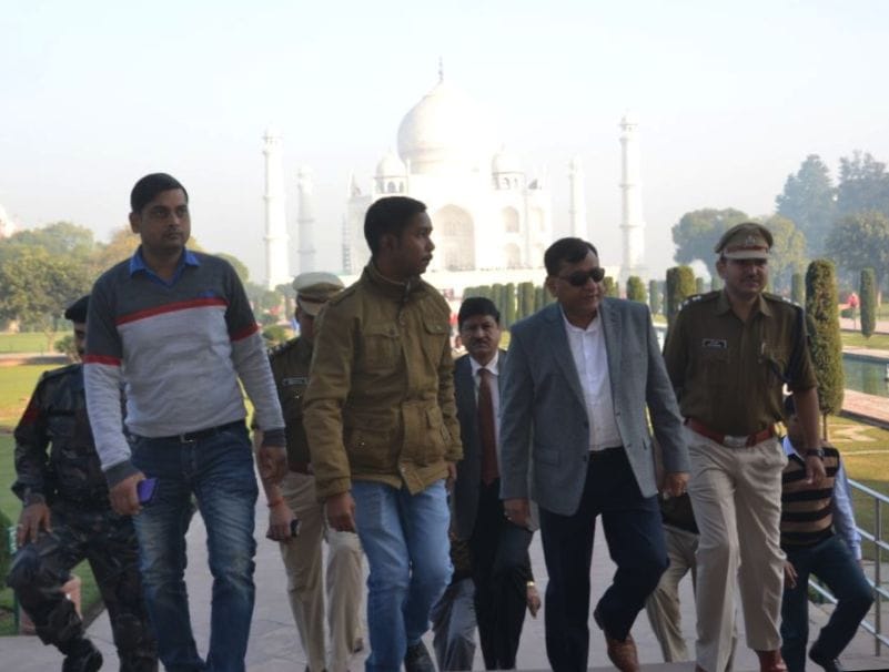 director general of cisf inspected tajmahal security