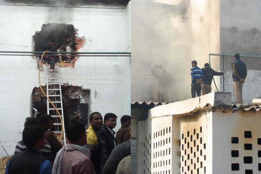 fire in a cold storage in aishbagh in Lucknow.