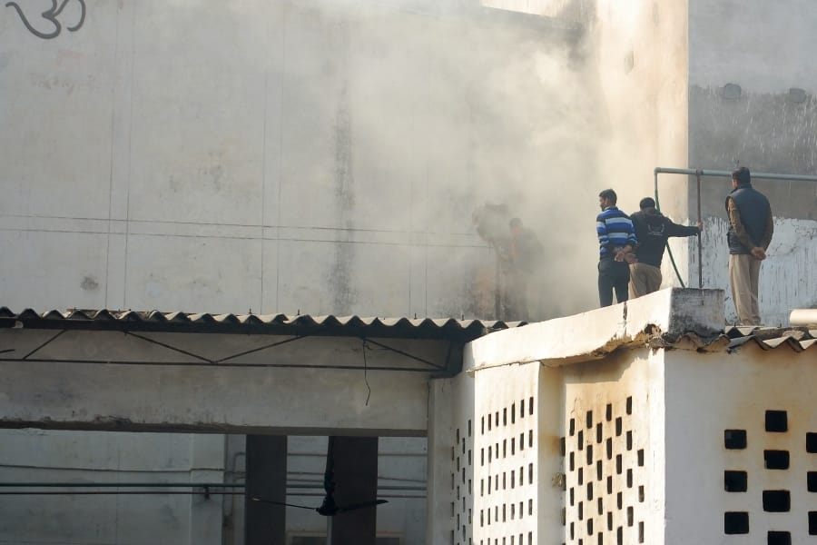 fire in a cold storage in aishbagh in Lucknow.