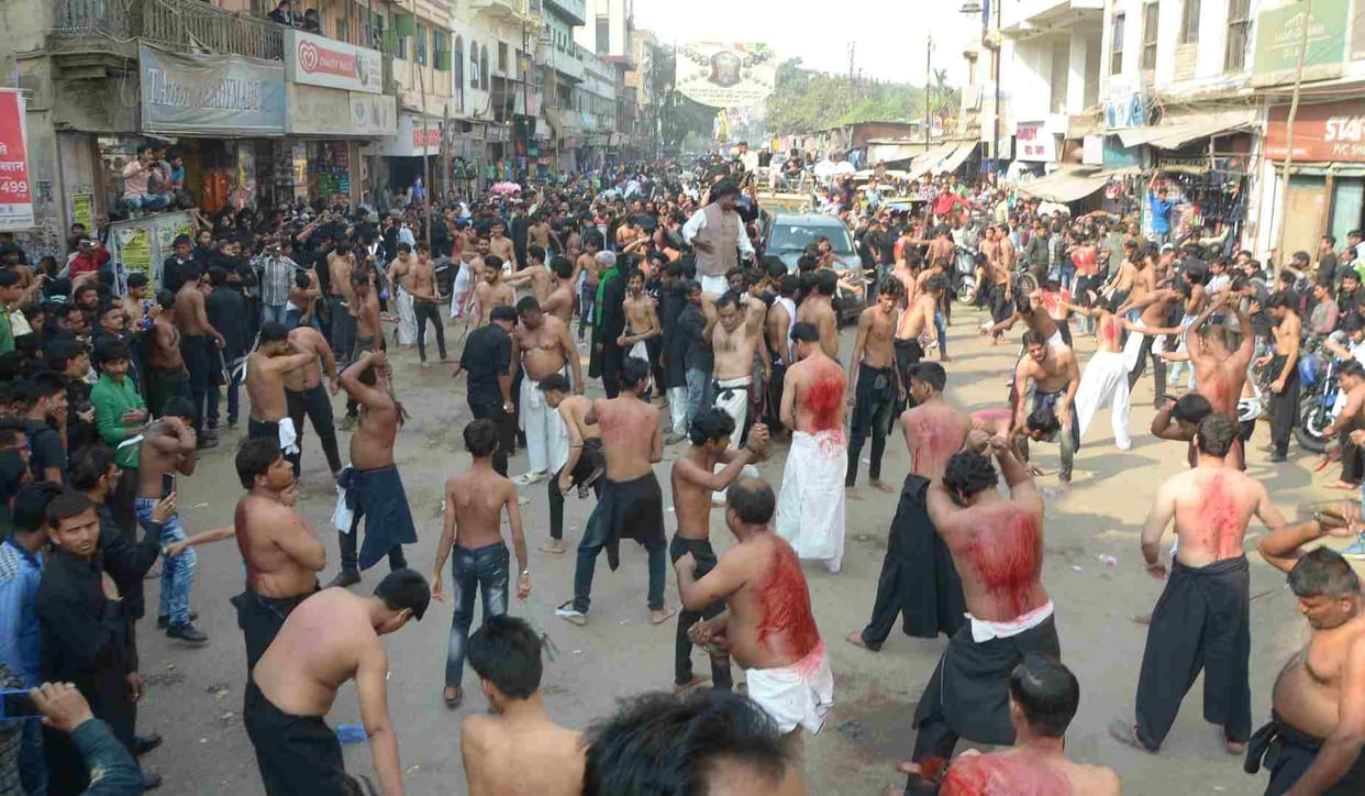 See the photos of muharram procession varanasi