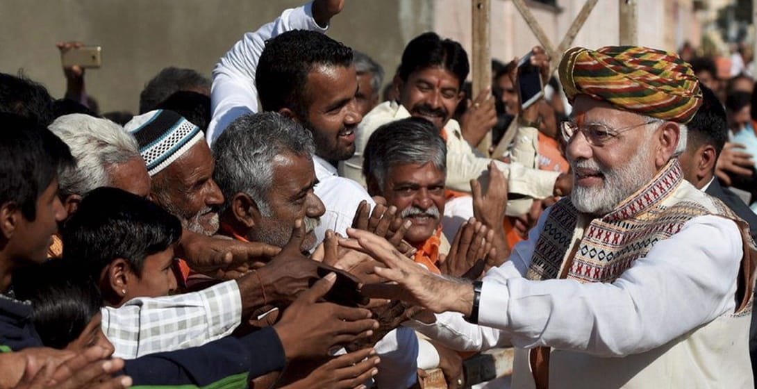 PM Modi public meeting during his election campaign in Bhuj on Monday
