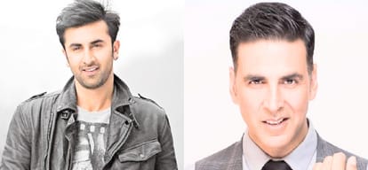 bollywood actor akshay kumar and ranbir kapoor in manali