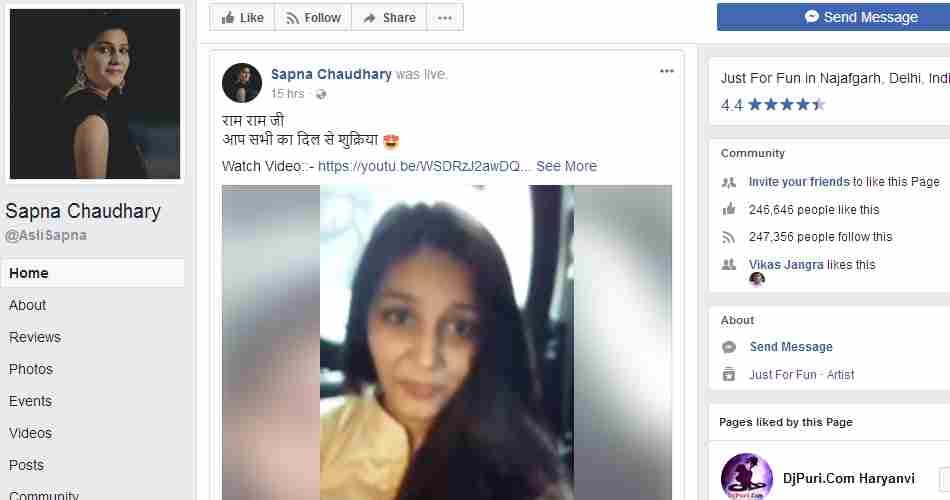 sapna chaudhary facebook live, sapna choudhary returned back to home, bigg boss 11
