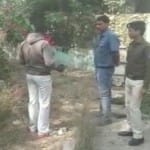 शहडोल जिला अस्पताल के बाहर वो जगह जहां नवजात बच्चे को सूअर खा रहे थे