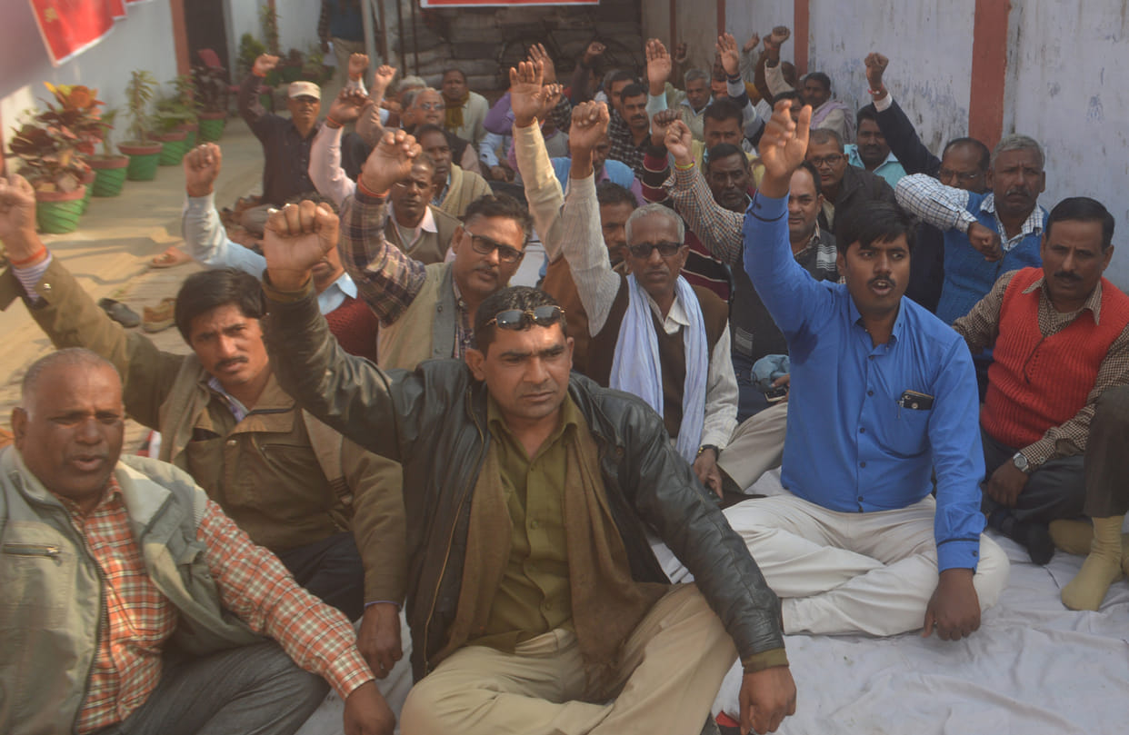 stand on dharna