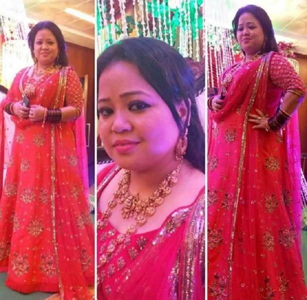 Comedy queen Bharti Singh looking stunning at her bangle ceremony
