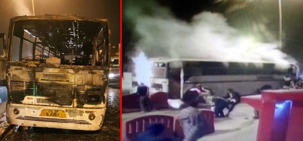 running bus caught fire, 45 people would've died because of this