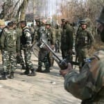 VIOLATION AND STONE PELTING IN SEARCH OPERATION IN PULWAMA