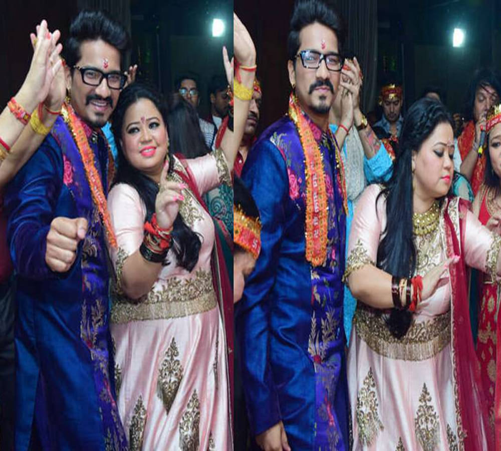 Bharti Singh and her fiancee Haarsh Limbachiyaa enjoyed Mata Ki Chowki at home