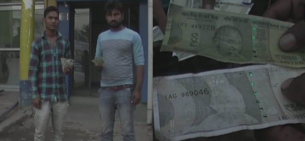 An ATM machine in Greater Noida's Kasna dispensed torn and fake Rs 500 notes