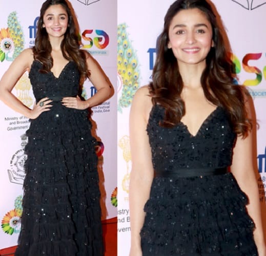 Bollywood actress Alia Bhatt black dress impress everyone at IFFI 2017 