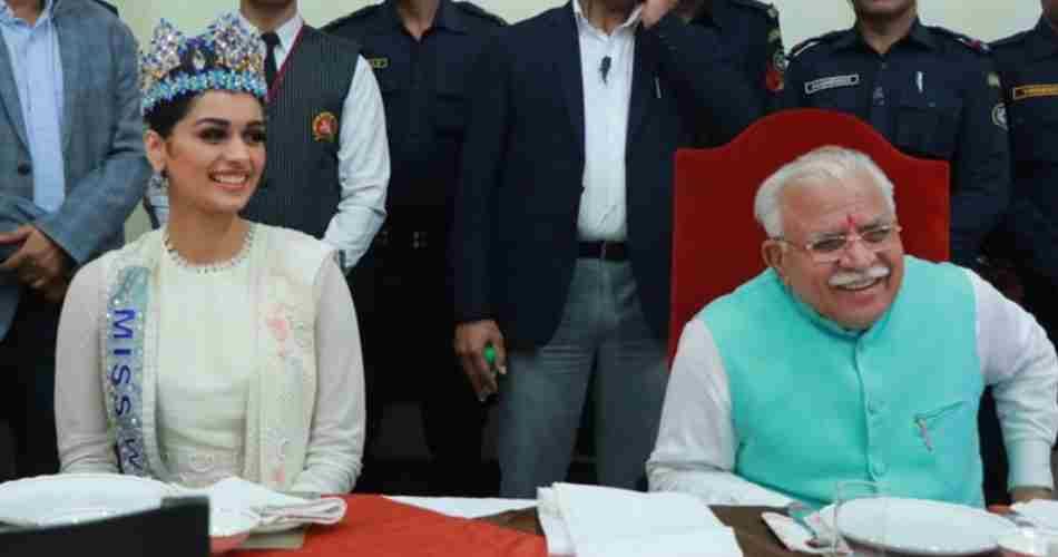 miss world manushi chhillar at kurukshetra geeta jayanti