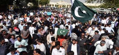 Why did the Pakistani general pay the protesters?
