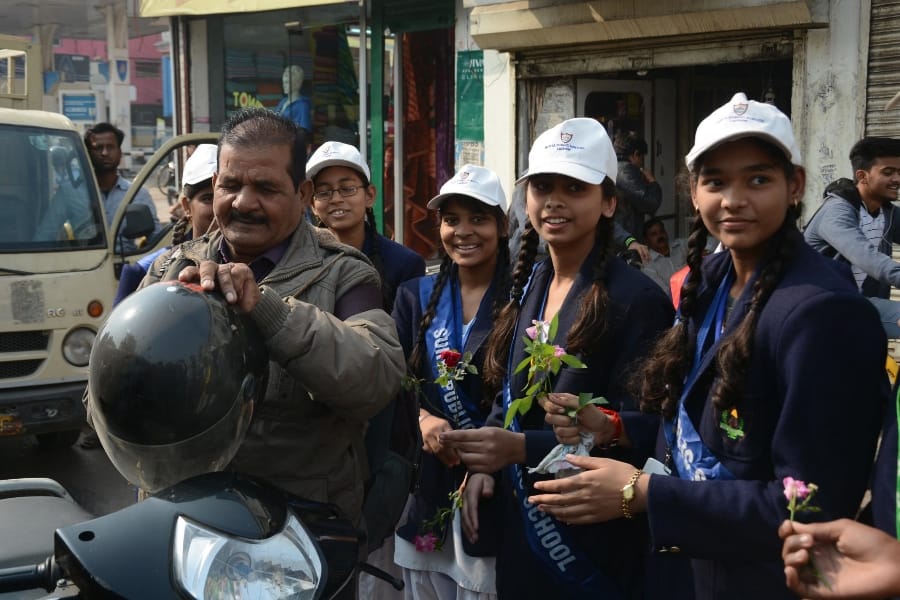 Traffic month in Lucknow.