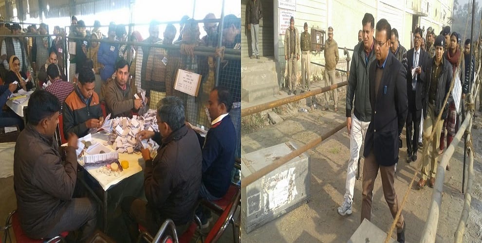 Counting of votes in six districts of West UP stop at the triumphal procession