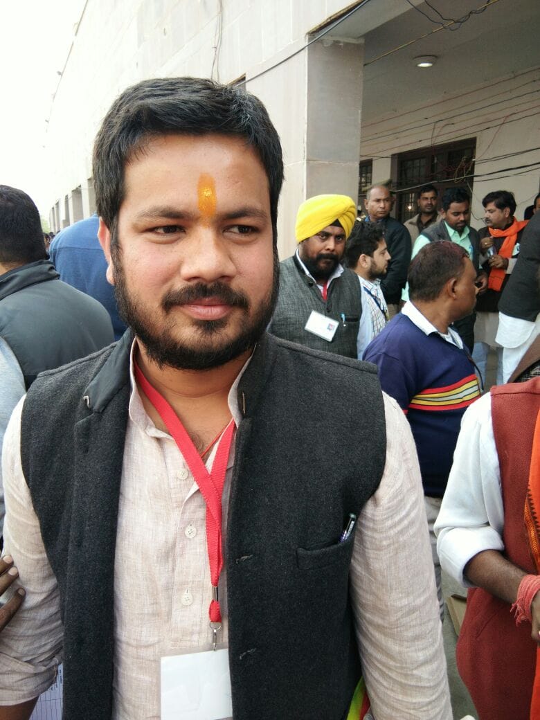 celebration of election victory in lucknow city