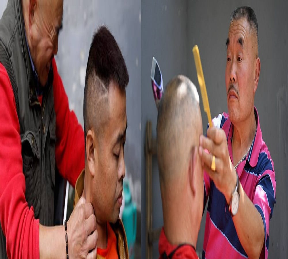This Chinese barber shaves eye balls give better vision