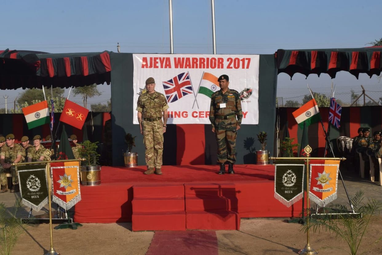 rajasthan jaipur indo uk joint military training exercise start in bikaner