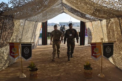 rajasthan jaipur indo uk joint military training exercise start in bikaner