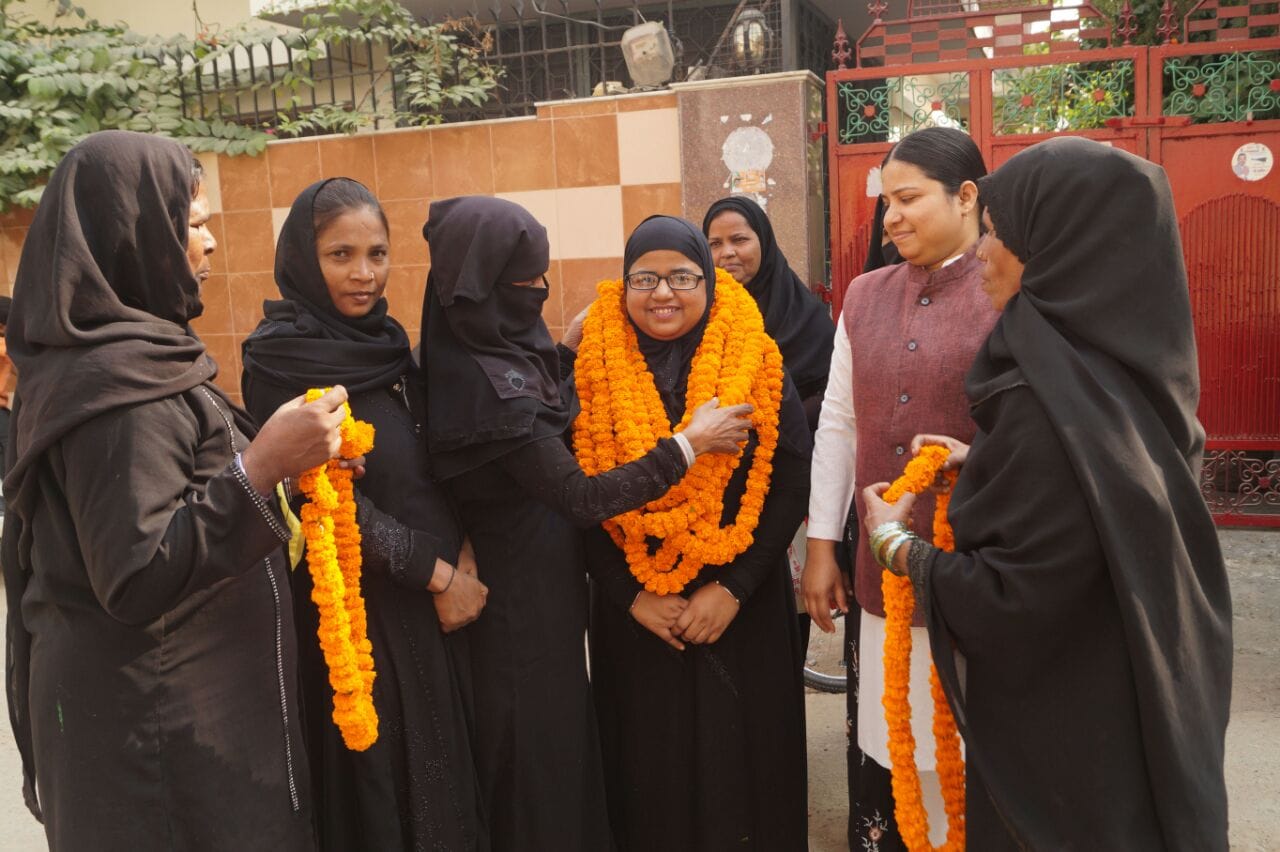 Muslim women celebrate after BJP win varanasi