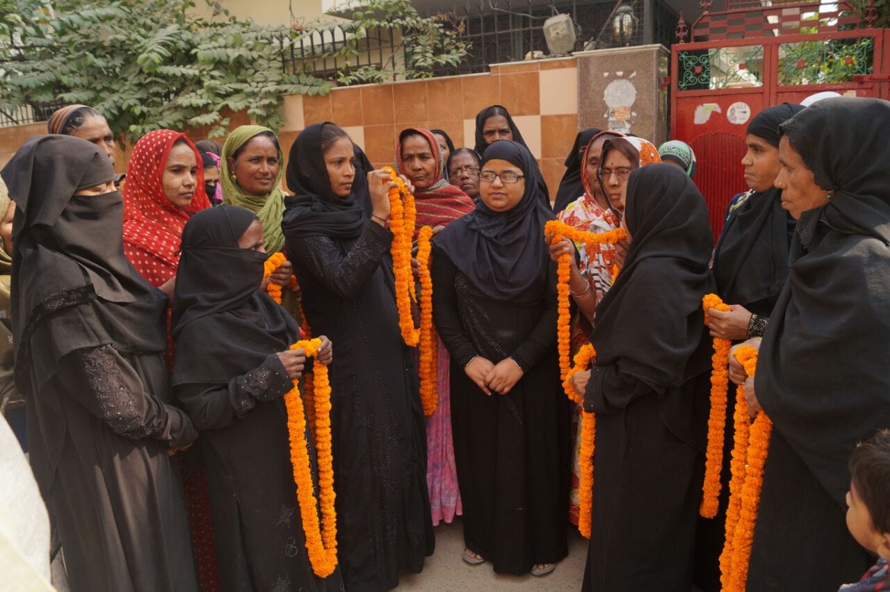 Muslim women celebrate after BJP win varanasi