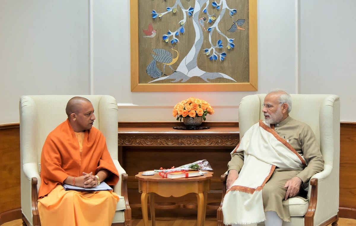 cm yogi met pm modi in delhi after local body election result