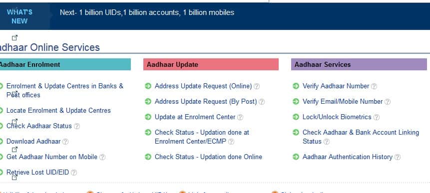 In aadhaar know about mobile number and email id online